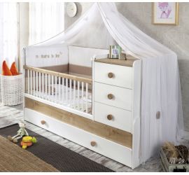 Детская кроватка Italbaby Flash с набором для регулировки высоты (Color Ivory)